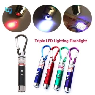 Móc khóa đèn laser đa năng 3 trong 1 - đèn lazer chơi với chó mèo thay pin được
