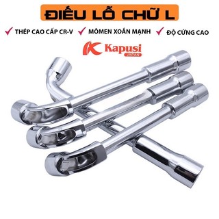 Cần điếu lỗ Kapusi Nhật 6-19mm, khóa ống điếu 2 đầu, tay vặn chữ L, cờ lê chữ L có lỗ đầu lục giác thép CR-V cao cấp