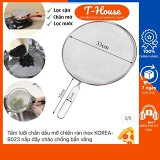 Nắp lưới đậy chảo chắn văng dầu có tay cầm inox, Vỉ lưới chắn văng dầu khi chiên