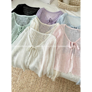 Cardigan mỏng khoác ngoài cột nơ nhà Iammitea💖
