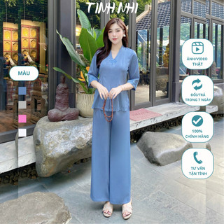 Pháp phục đi lễ TINH NHI sang trọng thanh lịch họa tiết trơn PP148