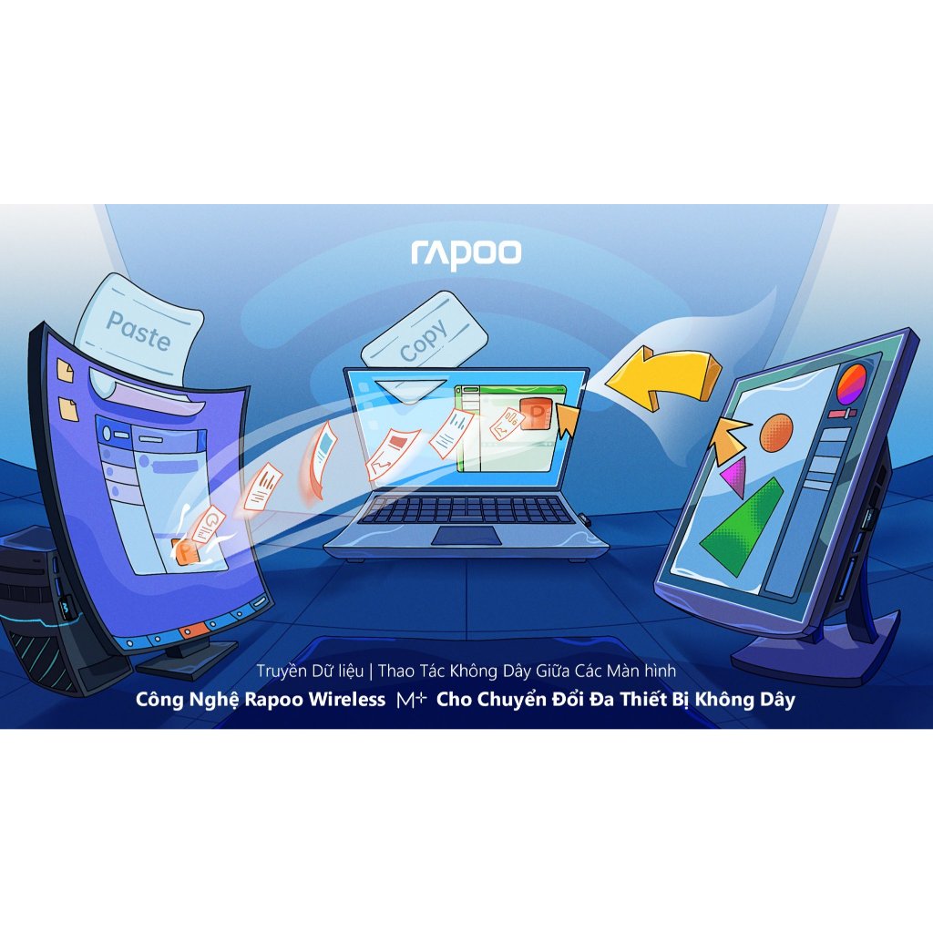 Chuột không dây Gaming Rapoo MT760 Kết nối Wireless / Bluetooth/Dây (Pin sạc:800mAh,101g ,4000DPI ) | BigBuy360 - bigbuy360.vn