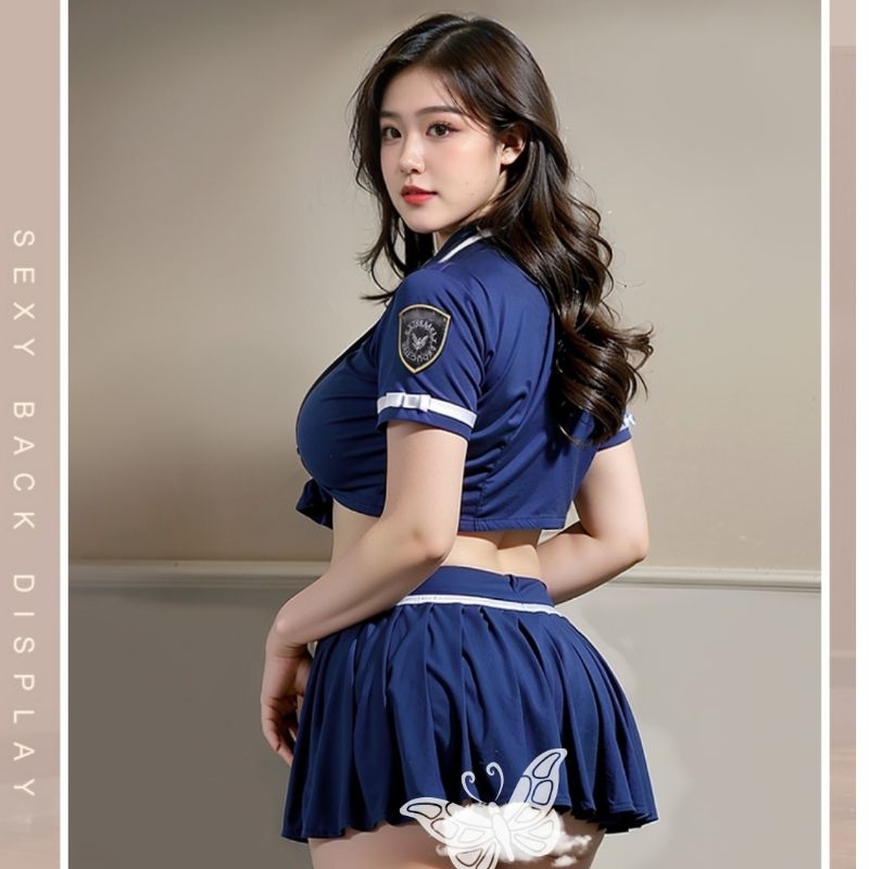 [CÓ BIGSIZE 40-80KG] Cosplay nữ cảnh sát Hongkong gợi cảm - váy ngủ hóa trang nàng công an sexy | BigBuy360 - bigbuy360.vn