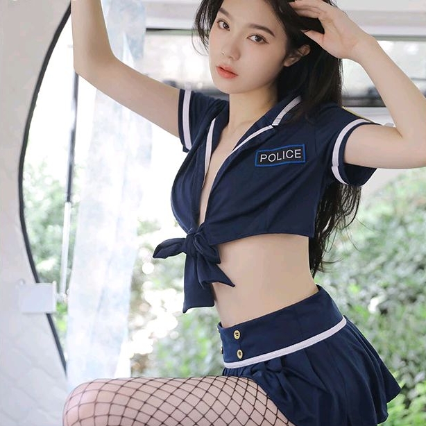 [CÓ BIGSIZE 40-80KG] Cosplay nữ cảnh sát Hongkong gợi cảm - váy ngủ hóa trang nàng công an sexy | BigBuy360 - bigbuy360.vn