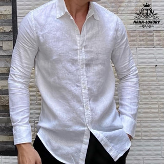 Áo sơ mi nam cổ bẻ dài tay chất đũi linen mát mịn thấm hút mồ hôi hàng cao cấp 4 màu