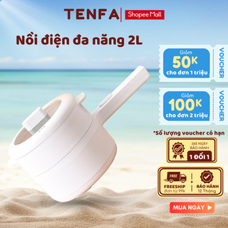 Nồi lẩu điện mini đa năng METIS Chiên rán Hấp luộc dung tích 2L Phủ vân đá kèm xửng hấp [NÚT CƠ]_NL2L