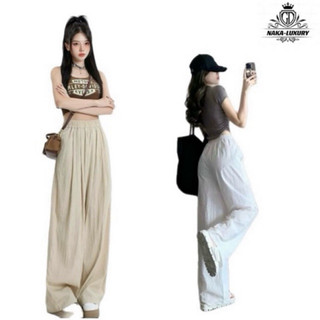 Quần ống rộng nữ chất đũi linen co gian hách dáng phù hợp mọi lứa tuổi