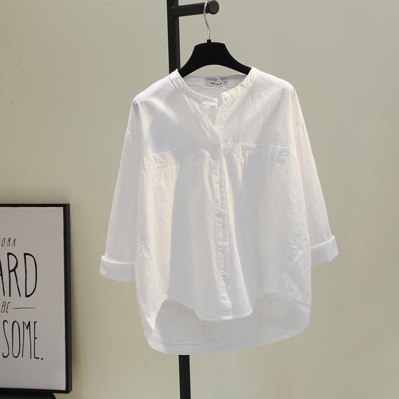 Áo sơ mi nữ tay dài kiểu dáng hàn quốc, chất vải thô hàn cotton cao cấp mềm mịn mát K621