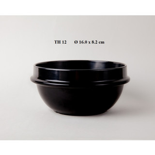Thố nhựa Melamine màu đen đựng cơm trộn, canh kim chi , bún phở kiểu Hàn Quốc