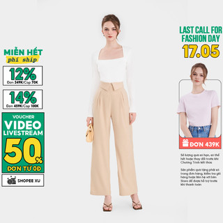 Quần Dài Ống Suông MARC FASHION Lưng Gập - CBQH020624