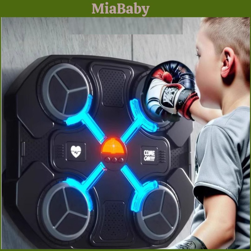 Đồ chơi đấm bốc điện tử theo nhạc kết nối bluetooth trẻ em đấm bốc theo nhạc gắn tường đấm boxing có nhạc và đèn cho bé