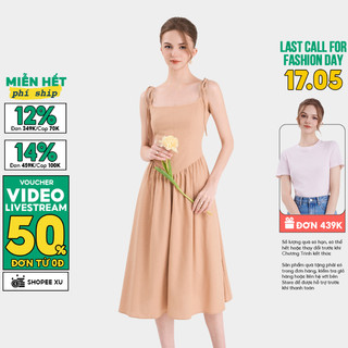 Đầm 2 Dây Kiểu Nữ MARC FASHION Thắt Nơ Vai - FAQH012424