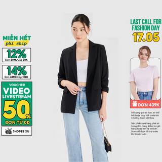 Áo blazer nữ Áo vest nữ MARC FASHION nhún xắn tay cách điệu trẻ trung FAVH043521