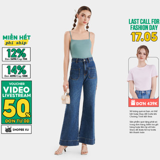 Quần Jean Dài MARC FASHION Ống Đứng Phối Viền Lai 2 Túi Trước - FAQJ041824