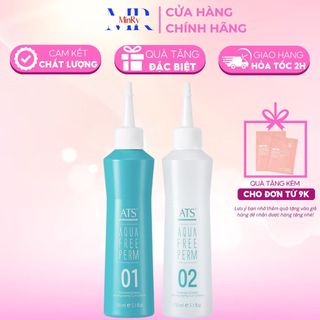 Cặp uốn lạnh ATS Aqua Free Perm 150mlx2, không mùi, không khô tóc | HAIRSHOP MINRY