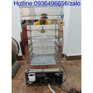 Tủ hấp nóng và trưng bày bánh bao dùng điện loại 5 tầng inox chắc chắn, không bị hấp hơi , đọng nước