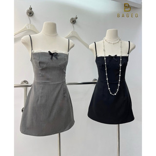 Váy 2s ren nơ body chuẩn Tag bageo