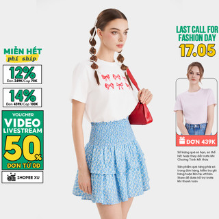 Váy Kiểu Nữ MARC FASHION form A Smocking Lưng Phối Bèo - CBVH033824