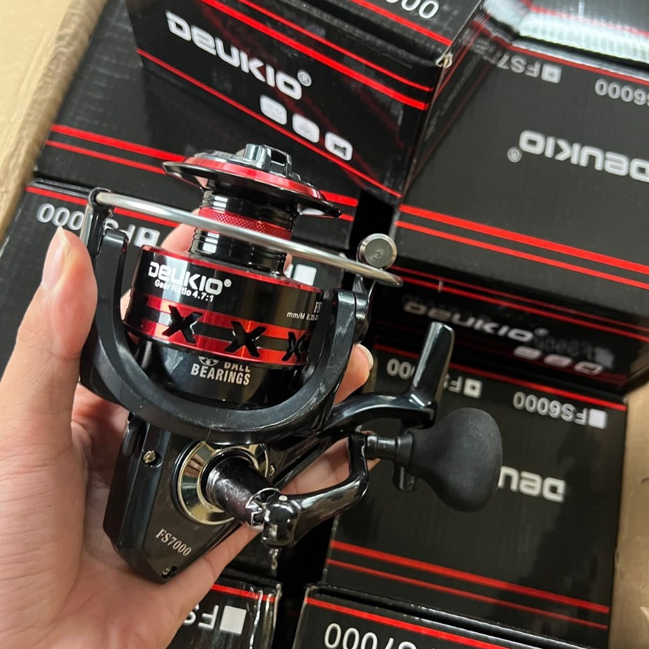 Máy câu - Máy câu cá kim loại DEUKIO FS2000-7000 dùng câu lure câu lăng xê mã FS