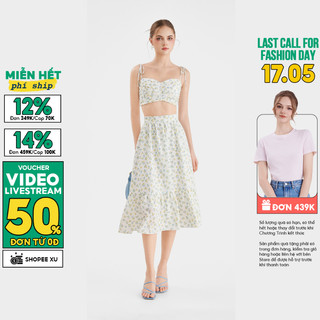 Váy Kiểu Nữ MARC FASHION Tùng Xòe Họa Tiết Hoa - CBVH033724