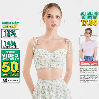 Áo 2 Dây Croptop MARC FASHION Nhún Ngựcực - CBVH033624