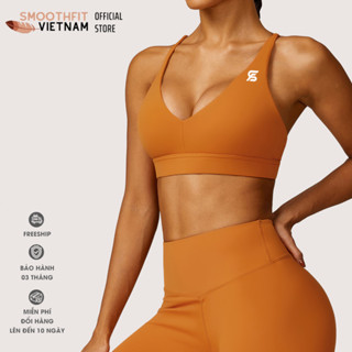 Áo Bra Cổ V Gym Nữ Đan Lưng - Chất Liệu Lycra Trơn Cao Cấp SmoothFitVN B 8552 Co Dãn 4 Chiều - Tập Gym, Yoga, Pilates