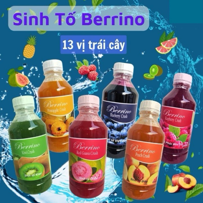 Sinh Tố Berrino Làm Sữa Chua, Panna Cotta Chai Lẻ 120ml, 250ml - Date Xa