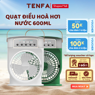 Quạt điều hòa hơi nước mini METIS máy lạnh mini 3 Chế Độ Tích Hợp Led, Sạc USB Để Bàn Tiện Dụng QDH02