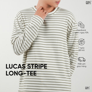 Áo Phông Dài Tay Lucas Stripe Long-Tee GUY's Closet - Thiết Kế Tối Giản, Cho Nam/Nữ, Họa Tiết Kẻ Ngang - Nhiều Màu