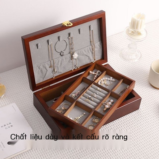 Hộp đựng trang sức phong cách cung điện retro hộp đựng trang sức bằng gỗ cầm ta