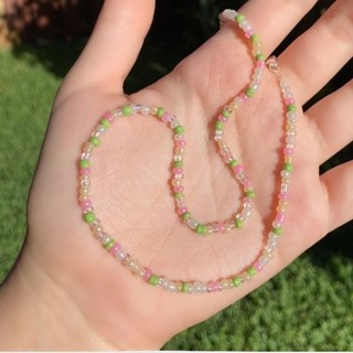 Vòng cổ hạt cườm phối nhiều màu