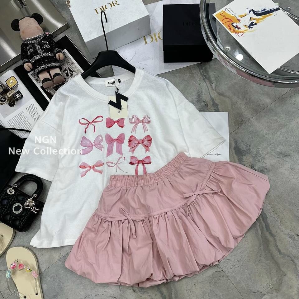 Chân Váy Nơ Phồng 2 Lớp Chất Gió Mát Nhẹ Có Quần Trong Hottren 2024 MA259 | BigBuy360 - bigbuy360.vn