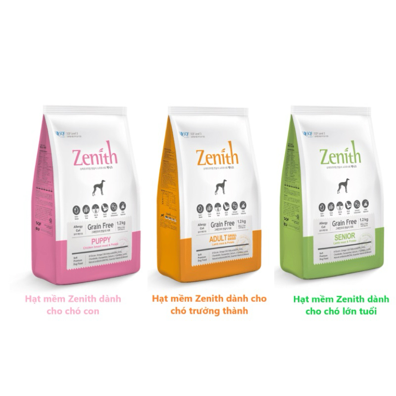 Zenith Hàn Quốc Thức Ăn hạt mềm cho Chó [ bao 3kg]