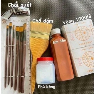 Bộ dát vàng giá rẻ đủ phụ kiện 1000 lá vàng