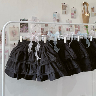 [ ẢNH THẬT ] Chân váy tầng ĐEN dáng xoè phồng phối ren dáng ngắn - Coquette Skirt by sweater.daoathu
