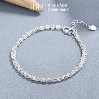 Lắc tay (chính hãng) đuôi phụng bằng Bạc Ý cao cấp dành cho Nữ trắng sáng lấp lánh | LT972 JULI
