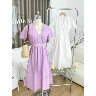 ĐẦM HOA THÊU PHÔÍ REN THIẾT KẾ CARYLN