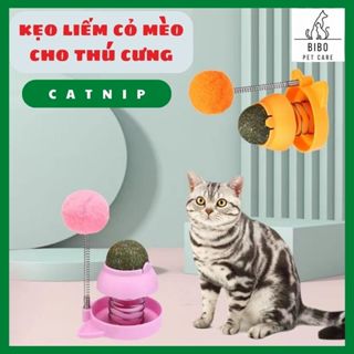 Viên Catnip cỏ mèo bạc hà gắn tường dạng xoay thư giản tiêu búi lông giảm stress cho mèo