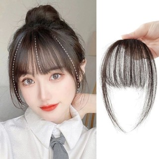 Tóc mái bằng kèm mai dáng thưa [XẢ KHO] 100% tóc thật có thể uốn ép nhuộm tuỳ ý