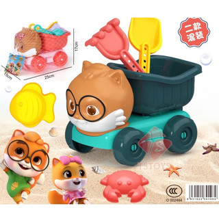Đồ Chơi Xe Poli Bao Gồm Xẻng Xúc Cát  và Nhiều Đồ Chơi Biển Khác An Kids