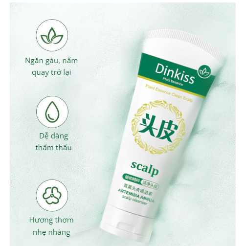 Dầu Gội Dinkiss Scalp Làm Sạch Da Đầu, Sạch Gàu, Sạch Nấm, Chống Ngứa, Kiểm Soát Dầu, Nuôi Dưỡng Tóc