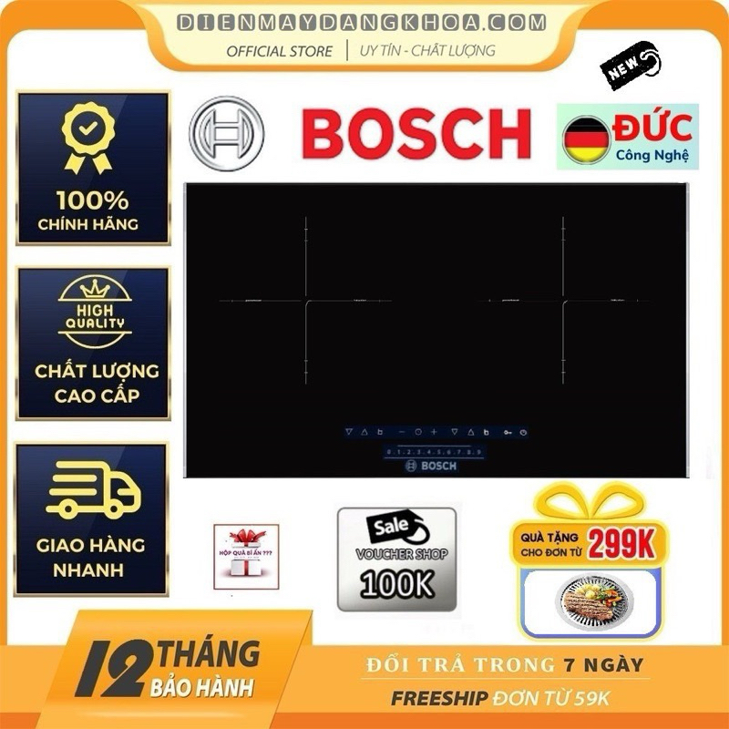 Bếp từ đôi Bosch PPI82560MS ( ⚠️ lưu ý : sp này chỉ bán tại shop )