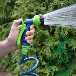 Vòi tưới cây đa năng, vòi xịt nước tưới cây 7 chế độ, lò xo co giãn chịu áp, xịt rửa xe đa năng