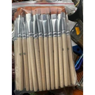 cọ tô tượng 1.3cm x 14cm. cọ bản cán gỗ
