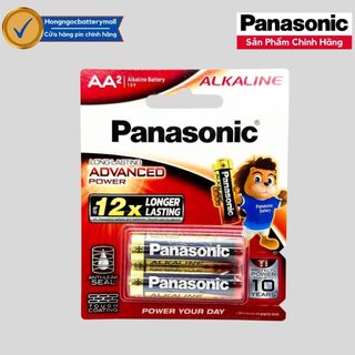 Vỉ 2 Viên Pin AA / Pin AAA Panasonic Alkaline 1,5 V Hàng Chính Hãng