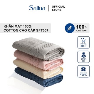 Khăn Mặt Salina 28cm x 48cm 100% Cotton Thấm Hút Mồ Hôi, Nhanh Khô, Bảo Vệ Làn Da Nhiều Màu SFT007GT