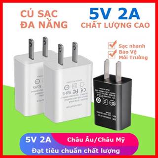 Củ sạc nhanh điện thoại 5V 2A, cục sạc nguồn camera , đèn led, đèn pin cầm tay, quạt tích điện và các thiết bị điện tử