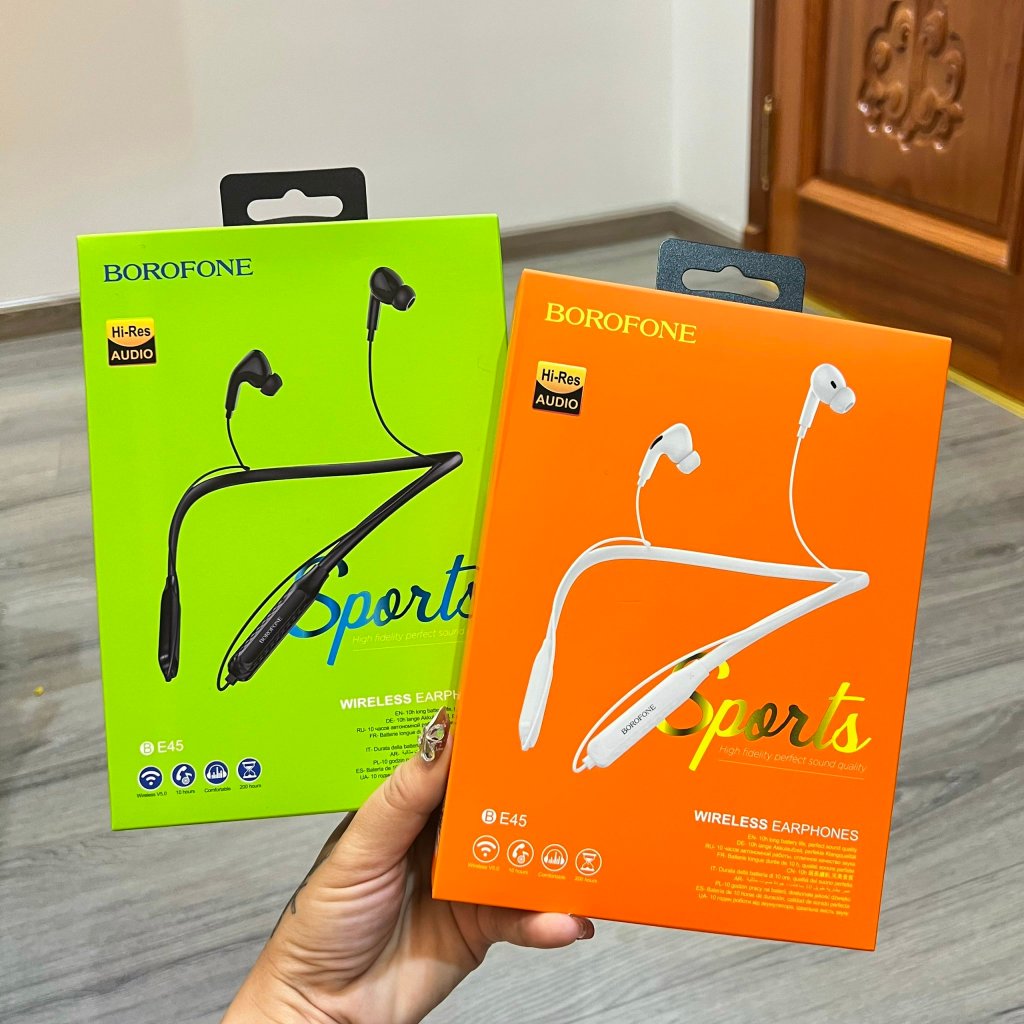 Tai nghe quàng cổ Borofone thể thao tai nghe đeo cổ không dây hỗ trợ thẻ nhớ pin trâu âm thanh bass đỉnh cao - PRAMI051