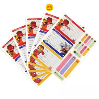 Nhãn vở classmate super kid có keo dán sẵn cl-nt227, giao hình ngẫu nhiên