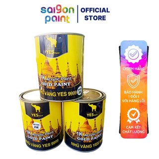Sơn Nhũ Vàng 24K (Pha Dung Môi) 1KYes Lon 400Gr, 800Gr - Dolphinpaint.vn